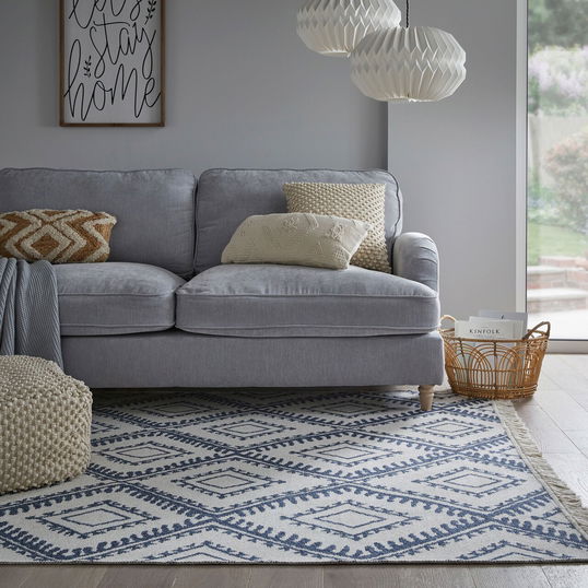 Covor Alix, Flair Rugs, 160x230 cm, bumbac, bleumarin