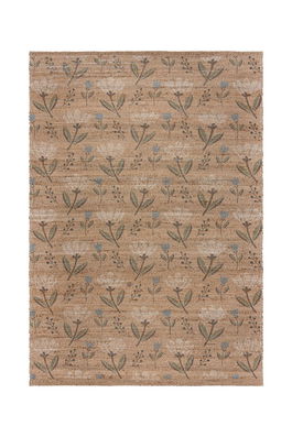 Covor Arriana Jute Floral, Flair Rugs, 160x230 cm, iuta/poliester/bumbac, natural