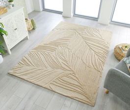 Covor Lino Leaf, Flair Rugs, 200x290 cm, lana, natural