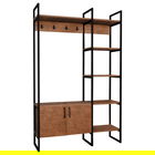 Cuier cu pantofar Thoj, Pakoworld, 120x34x180 cm, PAL/metal, maro