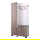 Cuier cu pantofar Wardo, Pakoworld, 90x33x177 cm, PAL melaminat, maro