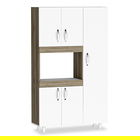 Dulap de bucatarie Defne, Pakoworld, 89x37.5x160 cm, PAL melaminat, alb/maro