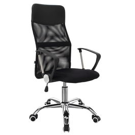 Scaun de birou Joel I, Pakoworld, 60x60x109 cm, mesh, negru