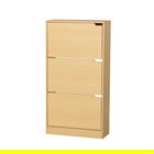 Pantofar cu 3 usi Mia, Pakoworld, 9 perechi pantofi, 60x24x115 cm, PAL melaminat, natural