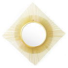 Oglinda decorativa Sunshine, Pakoworld, 70x70 cm, PAL melaminat, auriu