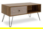 Masuta de cafea Boho, Pakoworld, 100x50x46 cm, MDF/PAL, maro/negru
