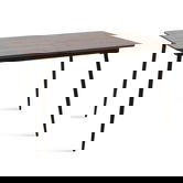 Masa extensibila Shazam, Pakoworld, 120-160x80x76 cm, MDF/fier, maro/negru