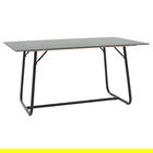 Masa dining Revello, Pakoworld, 150x90x75 cm, metal, negru