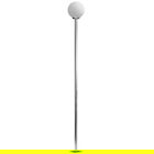 Outsunny Lumină Poștală în Aer Liber, Stâlp de Lampă Impermeabil cu Fir pentru Grădină, Cale, Alee, Oțel Inoxidabil și Acrilic, Φ25x223 cm, Alb Crem