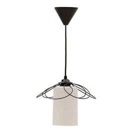Lustra PWL-1056, Pakoworld, 20x20x65 cm, 1 x E27, metal/plastic, alb/negru