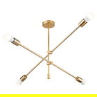 Lustra PWL-1158, Pakoworld, 90x90x55 cm, 4 x E27, 100W, metal, auriu