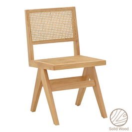 Scaun Brenin, Pakoworld, 45x56x82 cm, lemn de cauciuc/ratan, natural