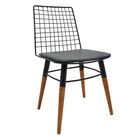 Scaun Edric, Pakoworld, 55x57x82 cm, piele ecologica/lemn, maro/negru