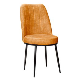 Scaun Farell, Pakoworld, 46x48x92 cm, textil/metal, portocaliu vintage/negru