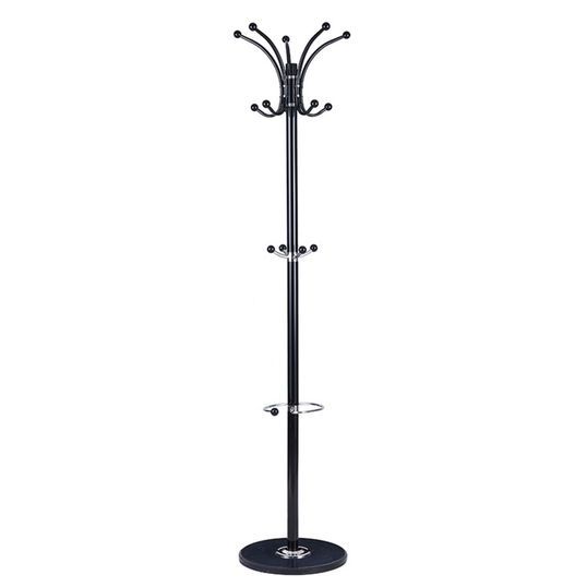 Cuier Nicolo, Pakoworld, 37x37x175 cm, metal/marmura, negru
