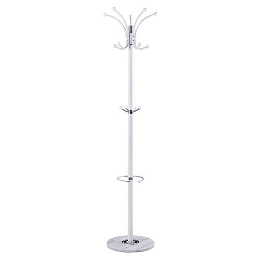 Cuier Nicolo, Pakoworld, 37x37x175 cm, metal/marmura, alb