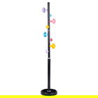 Cuier Violetta, Pakoworld, 31x31x167 cm, metal/polipropilena, negru/multicolor