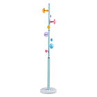 Cuier Violetta, Pakoworld, 31x31x167 cm, metal/polipropilena, albastru deschis/alb
