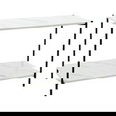 Masuta de cafea Mara, Pakoworld, 80x40x55 cm, MDF/metal, alb/negru
