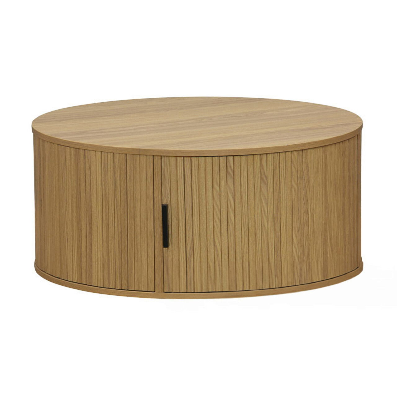 Masuta de cafea Scandi, Pakoworld, 80x80x35.5 cm, MDF/PAL, natural/negru