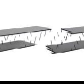 Masuta de cafea Tars, Pakoworld, 120x50x30 cm, PAL/metal, gri inchis/negru