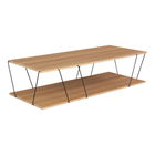 Masuta de cafea Tars, Pakoworld, 120x50x30 cm, PAL/metal, sonoma/negru