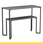 Consola Homer, Pakoworld, 110x48x85 cm, PAL melaminat, gri marmorat/negru