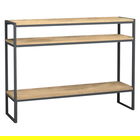 Consola Malloy, Pakoworld, 120x33x90 cm, metal/PAL, gri/sonoma