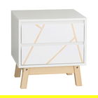 Noptiera Aria, Pakoworld, 45x35x47 cm, PAL melaminat, alb/natural
