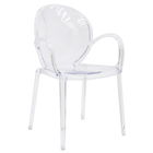 Scaun Flair, Pakoworld, 58x52x87 cm, policarbonat, transparent