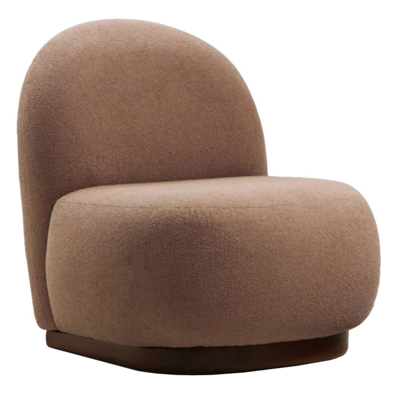 Fotoliu PWF-0564, Pakketo, 74x85x75 cm, poliester/lemn de fag, mocha/maro