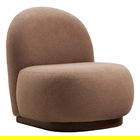 Fotoliu PWF-0564, Pakketo, 74x85x75 cm, poliester/lemn de fag, mocha/maro