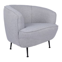 Fotoliu PWF-0568, Pakketo, 83x72x75 cm, poliester/lemn de fag, gri/auriu