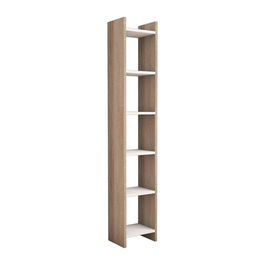 Corp biblioteca Darco, Pakoworld, 28.6x22x160 cm, PAL melaminat, maro/alb