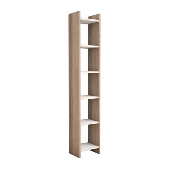 Corp biblioteca Darco, Pakoworld, 28.6x22x160 cm, PAL melaminat, maro/alb