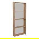 Corp biblioteca Fren, Pakoworld, 60x19.5x170 cm, PAL melaminat, maro/negru