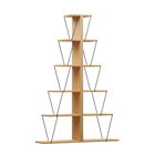 Corp biblioteca Tars, Pakoworld, 130x22x146 cm, PAL/metal, sonoma/negru