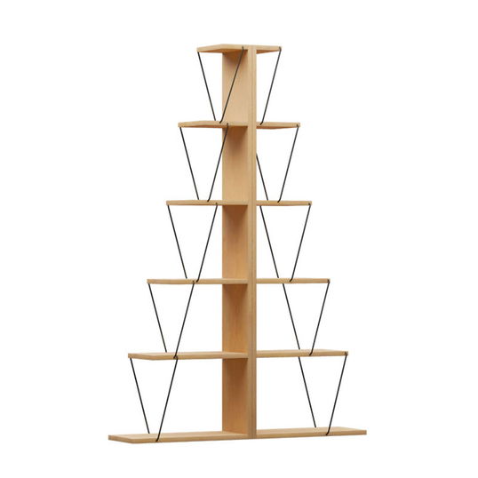 Corp biblioteca Tars, Pakoworld, 130x22x146 cm, PAL/metal, sonoma/negru