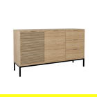 Bufet inferior Leodrif, Pakoworld, 140x40x80 cm, PAL melaminat, natural/negru