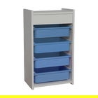 Organizator cu 4 compartimente Toily, Pakoworld, 45x30x78 cm, PAL melaminat, alb/albastru