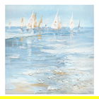 Tablou decorativ Watery, Inart, 100x100 cm, canvas/lemn de brad, multicolor