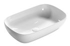 Lavoar tip bol Globo Le Ciotole Rectangular cu margine subtire 60x36cm alb