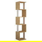 Corp biblioteca Piri, Pakoworld, 35x30x161 cm, PAL melaminat, alb/natural