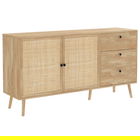 Bufet inferior Oslo, Pakoworld, 150x39x79 cm, PAL/ratan sintetic, sonoma
