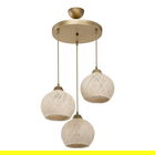 Lustra PWL-1121, Pakoworld, 40x40x75 cm, 3 x E27, 60W, ABS/iuta, crem