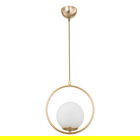 Lustra PWL-1193, Pakoworld, 26x26x75 cm, 1 x E27, 20W, metal, auriu