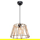 Lustra PWL-1160, Pakoworld, 30x30x9 cm, 1 x E27, 60W, metal/sfoara, negru/bej