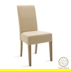 Scaun Ditta, Pakoworld, 45x58x96 cm, piele ecologica/lemn masiv de fag, ecru/sonoma