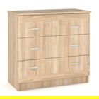 Comoda cu 3 sertare Rebecca, Pakoworld, 80.5x38x77 cm, PAL melaminat, sonoma