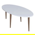 Masuta de cafea Barton, Pakoworld, 90x45x40 cm, PAL melaminat, alb/maro